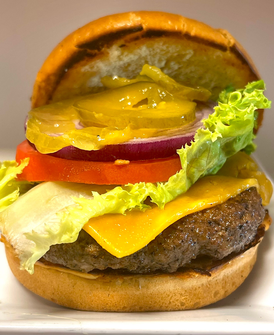 Quig's burger and sides